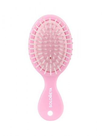 Массажная мини-расческа  для волос с подвеской, Розовая Solomeya Mini hair brush with keychain, Pink, 1 шт